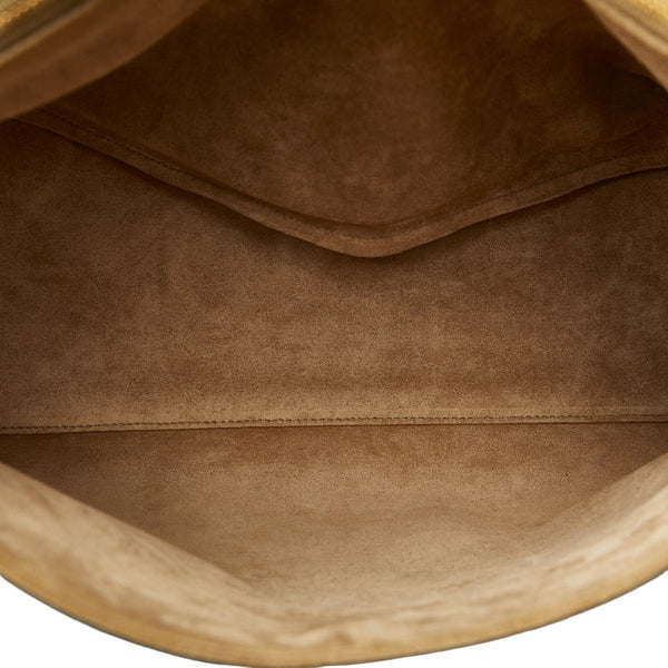 サンローラン ミューズトゥ ハンドバッグ ショルダーバッグ 2WAY 313456 ブラック ベージュ レザー スウェード レディース SAINT LAURENT 【中古】