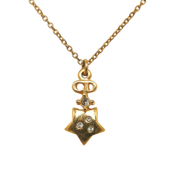 ディオール スター ラインストーン ネックレス ゴールド メッキ レディース Dior 【中古】