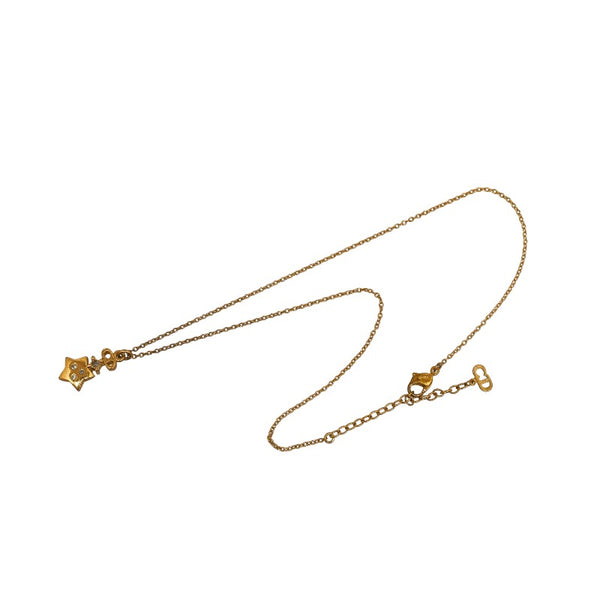 ディオール スター ラインストーン ネックレス ゴールド メッキ レディース Dior 【中古】