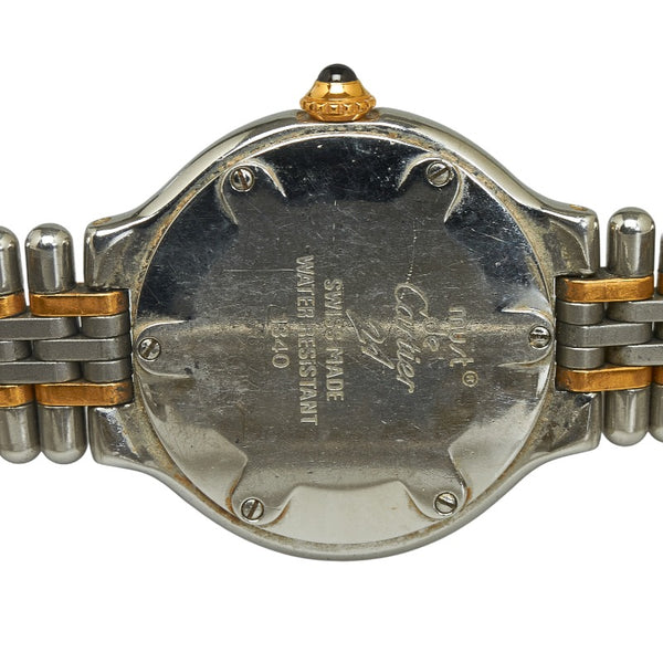 カルティエ カルティエ21 ヴァンテアン 腕時計 クオーツ シルバー文字盤 ステンレススチール レディース CARTIER 【中古】