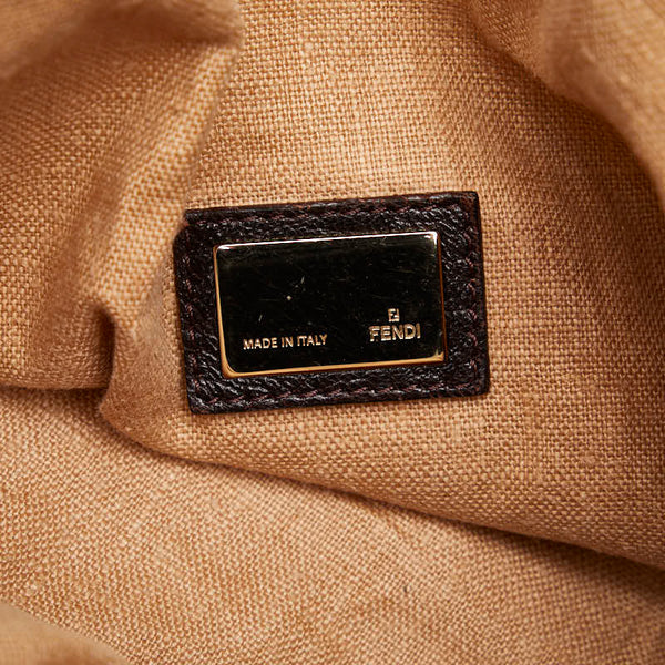 フェンディ ズッカ スパイバッグ ハンドバッグ ショルダーバッグ 8BR511 ブラウン ブラック キャンバス レザー レディース FENDI 【中古】