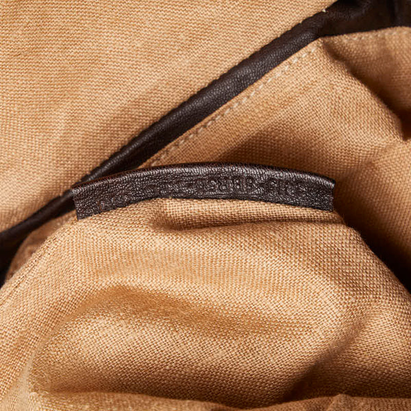 フェンディ ズッカ スパイバッグ ハンドバッグ ショルダーバッグ 8BR511 ブラウン ブラック キャンバス レザー レディース FENDI 【中古】