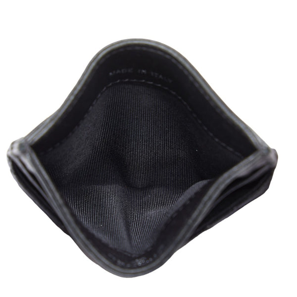 シャネル Vステッチ カードケース ブラック ラムスキン レディース CHANEL 【中古】