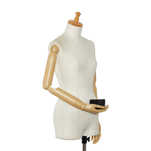 グッチ エンブレム ６連 キーケース 190418 ブラック ナイロン レザー レディース GUCCI 【中古】