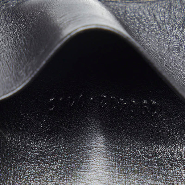 グッチ エンブレム ６連 キーケース 190418 ブラック ナイロン レザー レディース GUCCI 【中古】