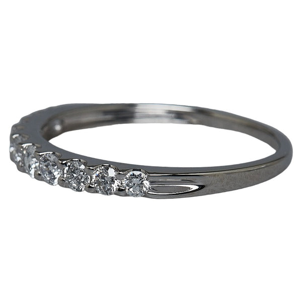 Pt900 プラチナ ダイヤ0.50ct ハーフエタニティリング リング 指輪 レディース 16号 【中古】