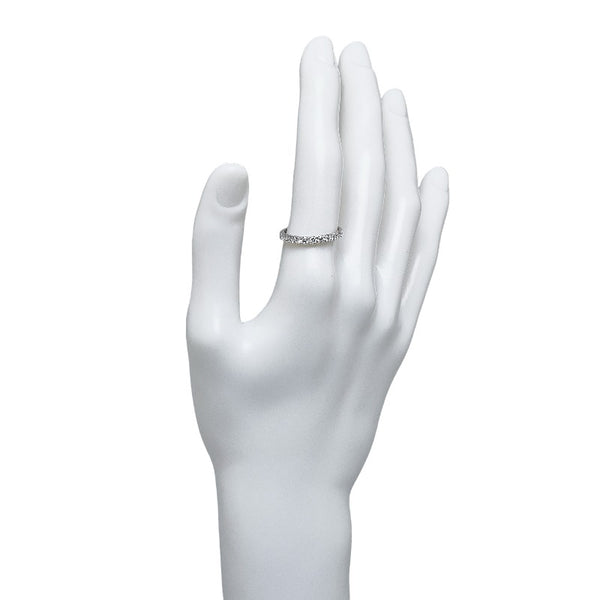 Pt900 プラチナ ダイヤ0.50ct ハーフエタニティリング リング 指輪 レディース 16号 【中古】