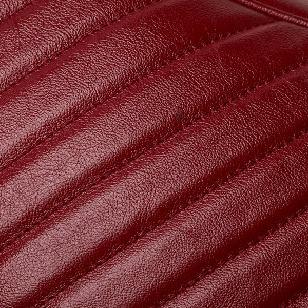 グッチ GGマーモント チェーン ショルダーバッグ 550155 レッド レザー レディース GUCCI 【中古】