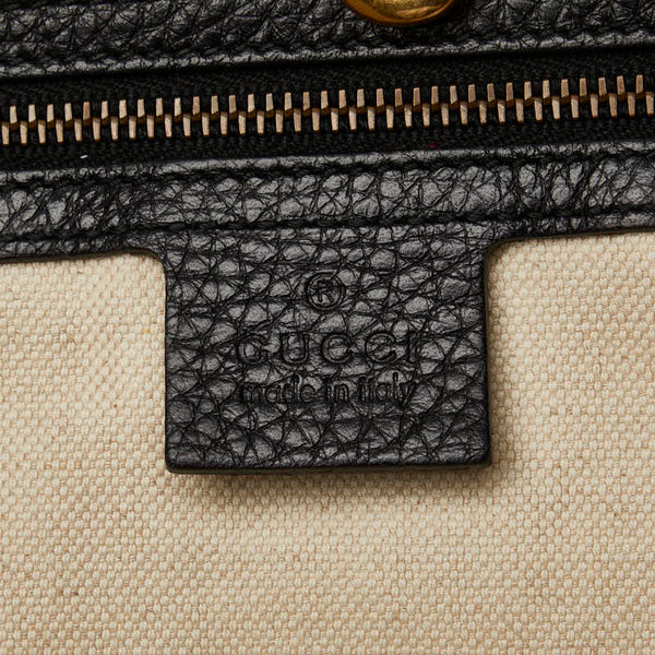 グッチ インターロッキング トートバッグ ショルダーバッグ 309531 ブラック レザー レディース GUCCI 【中古】