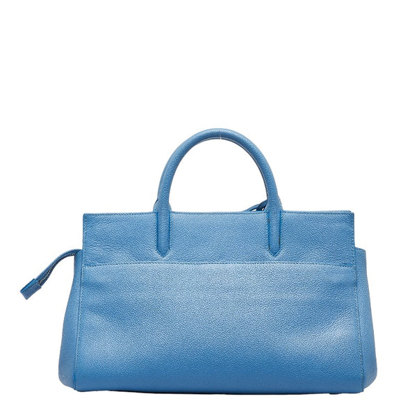 サンローラン カバ リヴゴーシュ ハンドバッグ ショルダーバッグ 2WAY 400413 ライトブルー レザー レディース SAINT LAURENT 【中古】