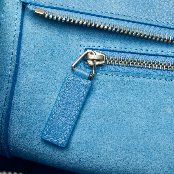 サンローラン カバ リヴゴーシュ ハンドバッグ ショルダーバッグ 2WAY 400413 ライトブルー レザー レディース SAINT LAURENT 【中古】