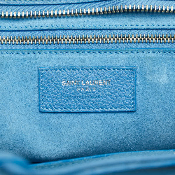サンローラン カバ リヴゴーシュ ハンドバッグ ショルダーバッグ 2WAY 400413 ライトブルー レザー レディース SAINT LAURENT 【中古】