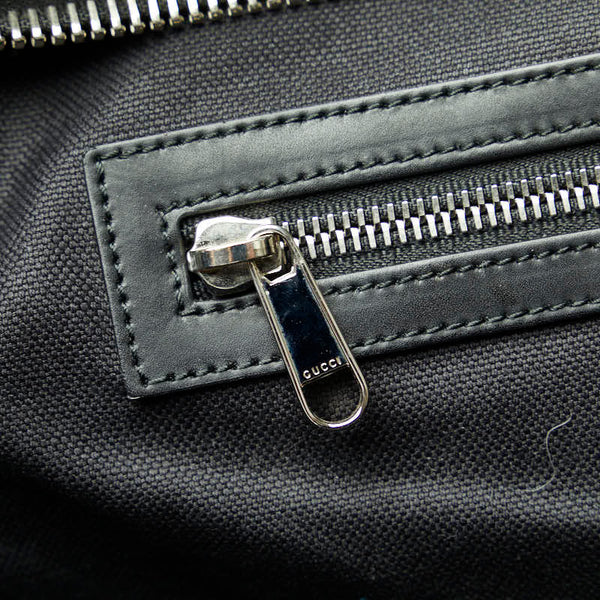 グッチ GGスプリーム ビジネスバッグ ブリーフケース 書類カバン 474134 ブラック PVC レザー メンズ GUCCI 【中古】