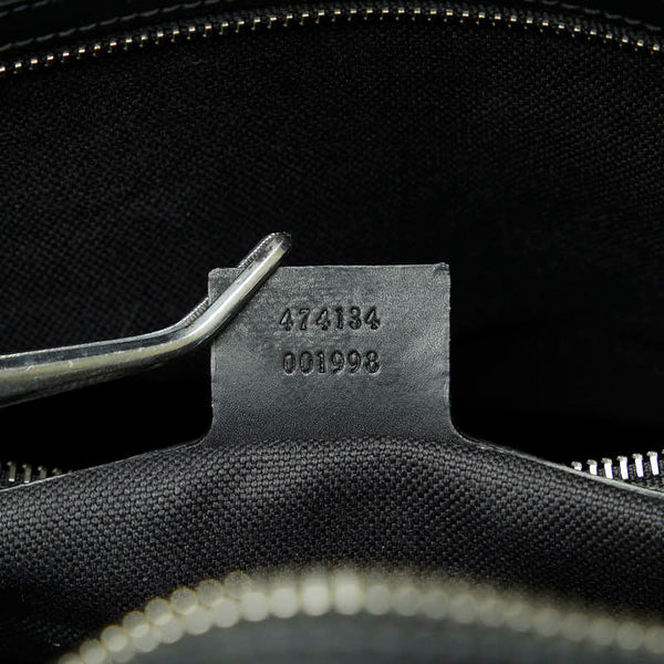 グッチ GGスプリーム ビジネスバッグ ブリーフケース 書類カバン 474134 ブラック PVC レザー メンズ GUCCI 【中古】