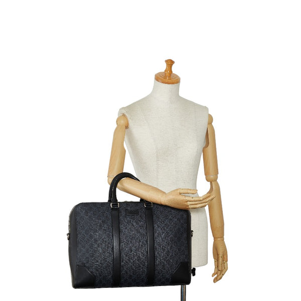 グッチ GGスプリーム ビジネスバッグ ブリーフケース 書類カバン 474134 ブラック PVC レザー メンズ GUCCI 【中古】