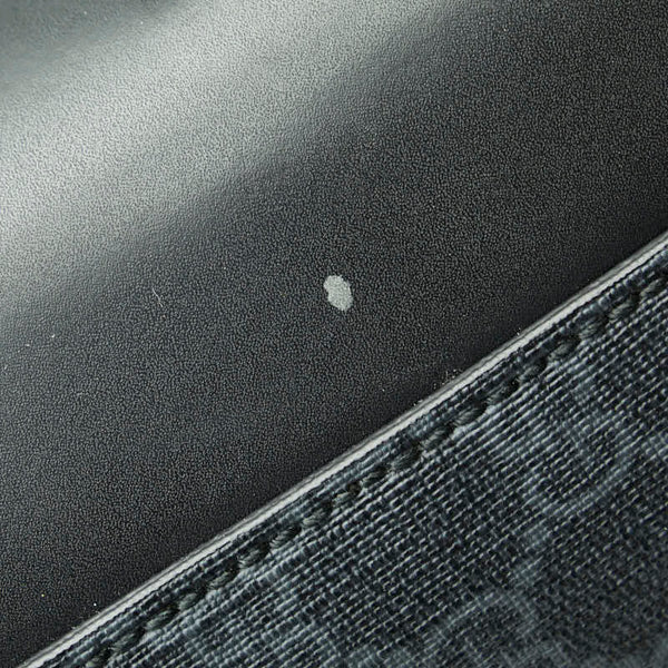 グッチ GGスプリーム ビジネスバッグ ブリーフケース 書類カバン 474134 ブラック PVC レザー メンズ GUCCI 【中古】