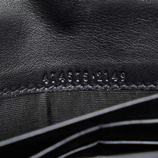 グッチ GGマーモント チェーン ショルダーバッグ 474575 ブラック レザー レディース GUCCI 【中古】