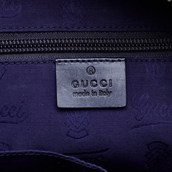 グッチ GGインプリメ ハンドバッグ トートバッグ 211138 ネイビー PVC レザー レディース GUCCI 【中古】