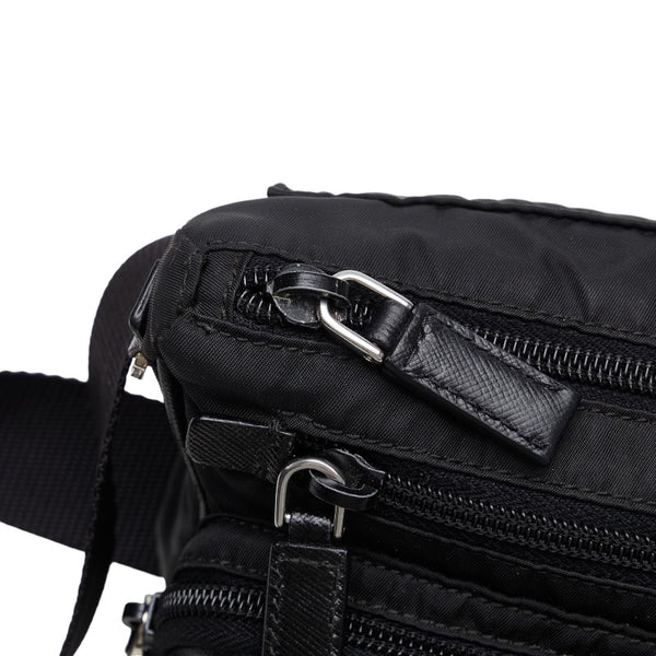 プラダ ウエストバッグ ボディバッグ ブラック ナイロン レザー レディース PRADA 【中古】
