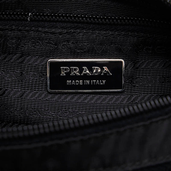 プラダ ウエストバッグ ボディバッグ ブラック ナイロン レザー レディース PRADA 【中古】