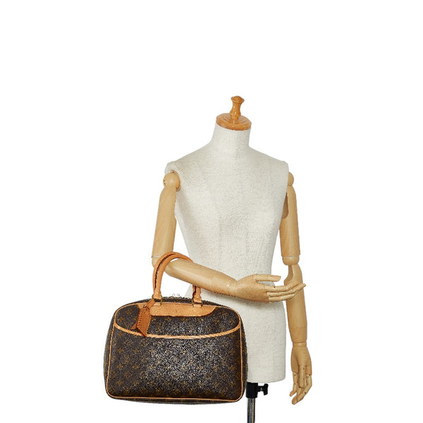 ルイ ヴィトン モノグラム ドーヴィル ハンドバッグ M47270 ブラウン PVC レザー レディース LOUIS VUITTON 【中古】