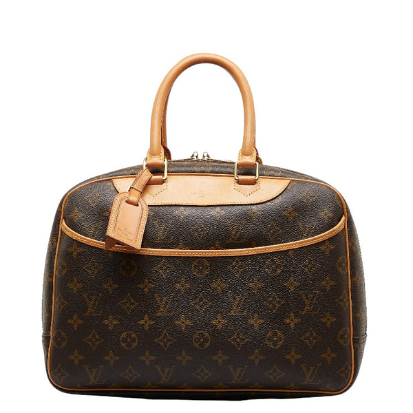ルイ ヴィトン モノグラム ドーヴィル ハンドバッグ M47270 ブラウン PVC レザー レディース LOUIS VUITTON 【中古】