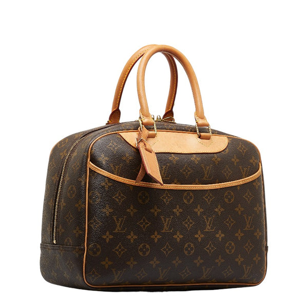 ルイ ヴィトン モノグラム ドーヴィル ハンドバッグ M47270 ブラウン PVC レザー レディース LOUIS VUITTON 【中古】