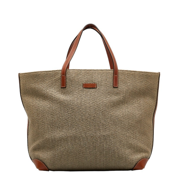 グッチ トートバッグ 309554 ベージュ レザー ラフィア レディース GUCCI 【中古】