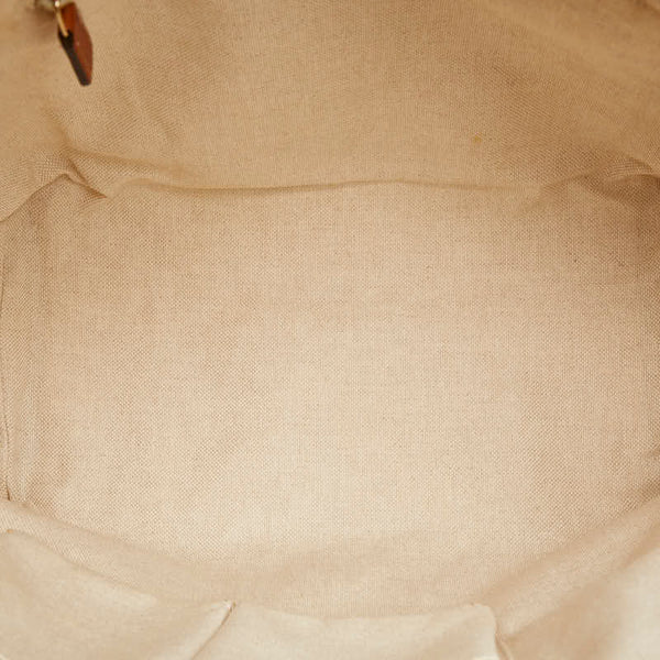 グッチ トートバッグ 309554 ベージュ レザー ラフィア レディース GUCCI 【中古】