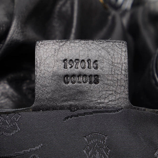 グッチ ヒステリア ハンドバッグ ショルダーバッグ 2WAY 197016 ブラック エナメル レザー レディース GUCCI 【中古】