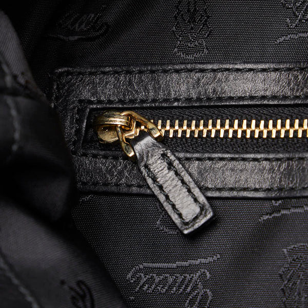 グッチ ヒステリア ハンドバッグ ショルダーバッグ 2WAY 197016 ブラック エナメル レザー レディース GUCCI 【中古】