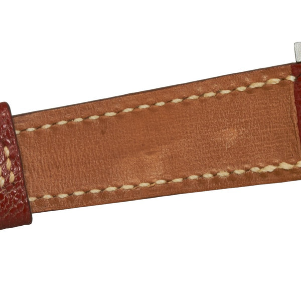 エルメス パプリカ 腕時計 PA1.210 クオーツ シルバー文字盤 ステンレススチール レザー レディース HERMES 【中古】