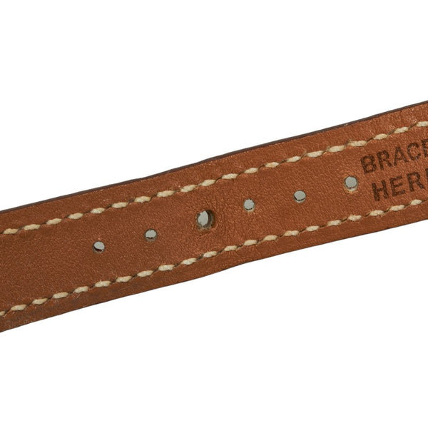 エルメス パプリカ 腕時計 PA1.210 クオーツ シルバー文字盤 ステンレススチール レザー レディース HERMES 【中古】