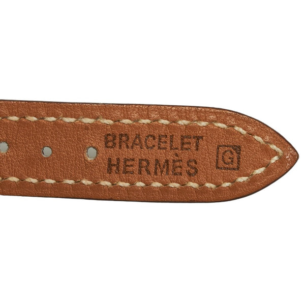 エルメス パプリカ 腕時計 PA1.210 クオーツ シルバー文字盤 ステンレススチール レザー レディース HERMES 【中古】