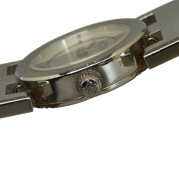 エルメス パプリカ 腕時計 PA1.210 クオーツ シルバー文字盤 ステンレススチール レザー レディース HERMES 【中古】