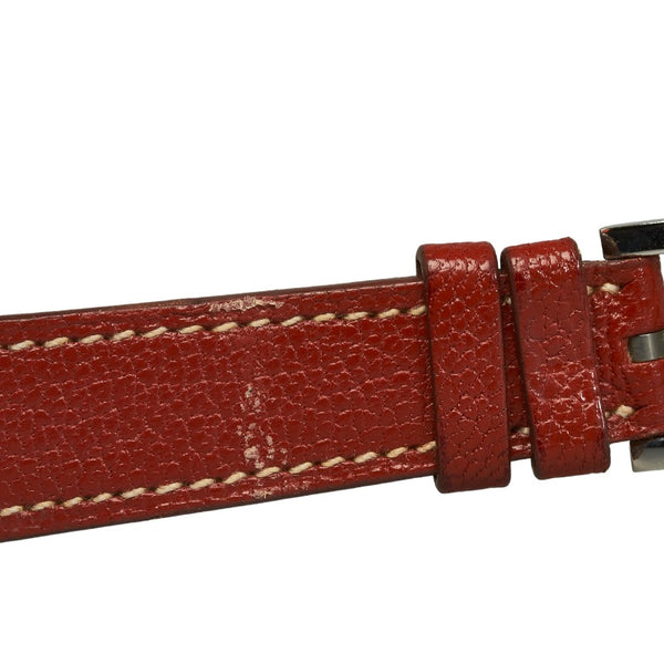 エルメス パプリカ 腕時計 PA1.210 クオーツ シルバー文字盤 ステンレススチール レザー レディース HERMES 【中古】