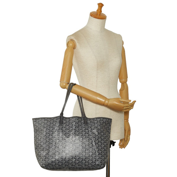 ゴヤール サンルイGM トートバッグ ハンドバッグ グレー PVC レザー レディース GOYARD 【中古】
