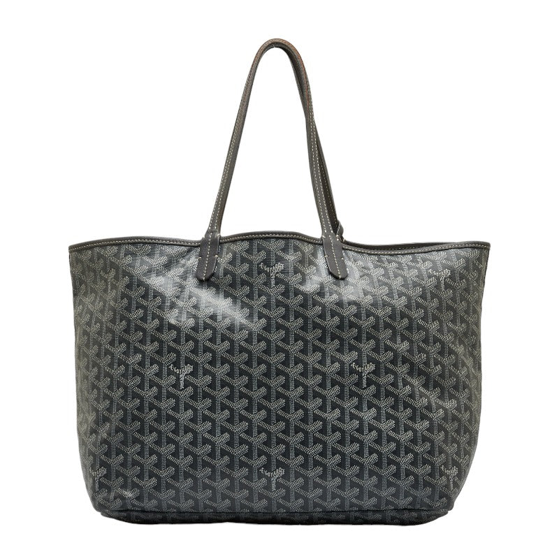 ゴヤール サンルイGM トートバッグ ハンドバッグ グレー PVC レザー レディース GOYARD 【中古】