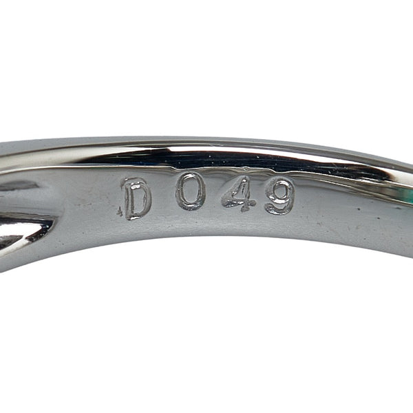 Pt900 プラチナ エメラルド1.44ct ダイヤ0.49ct リング 指輪 レディース 17号 【中古】