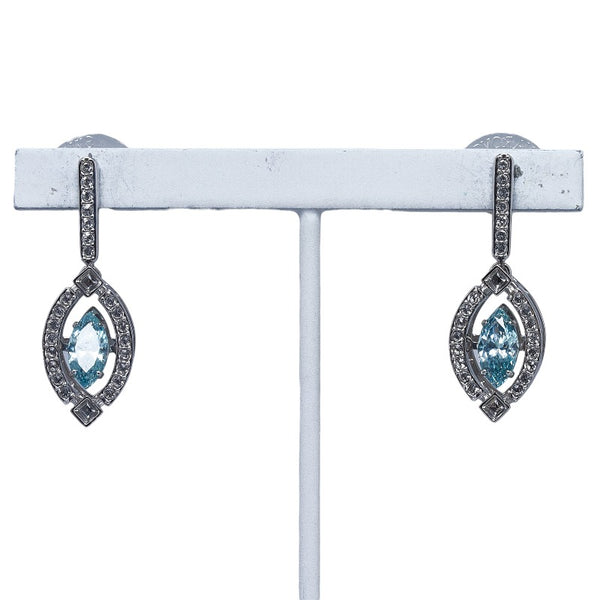スワロフスキー ダンシングストーン ピアス シルバー メタル レディース SWAROVSKI 【中古】