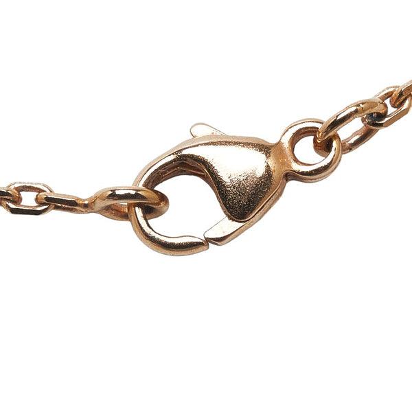 エルメス ミニポップアッシュ H ネックレス ブラック ローズゴールド スティール レディース HERMES 【中古】