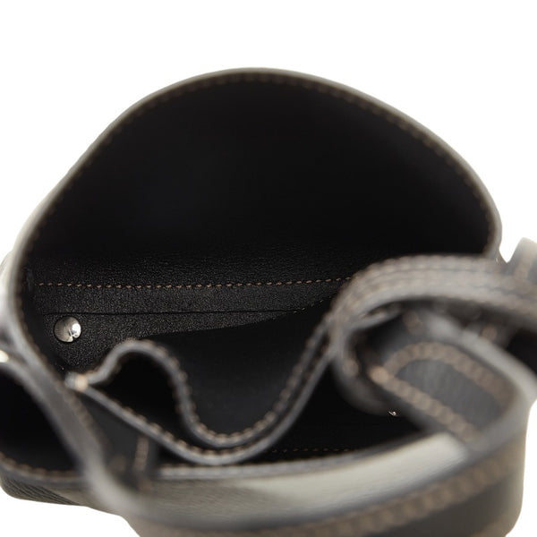 トッズ ロゴ マイクロ  タイムレス ハンドバッグ ショルダーバッグ 2WAY ブラック レザー レディース TOD’S 【中古】