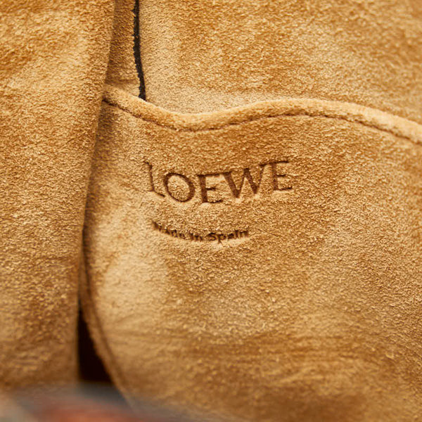 ロエベ アナグラム ハンドバッグ ショルダーバッグ 2WAY ブラウン レザー レディース LOEWE 【中古】