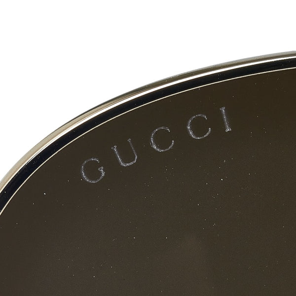 グッチ ホースビット アジアンフィット サングラス GG0881SA ゴールド ブラウン メッキ プラスチック レディース GUCCI 【中古】