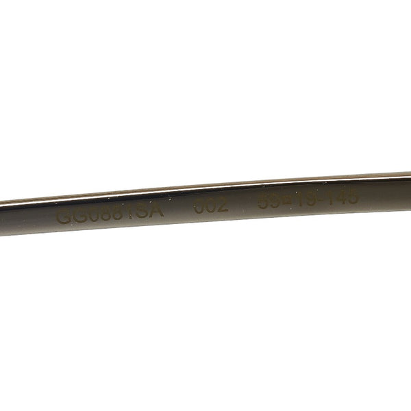 グッチ ホースビット アジアンフィット サングラス GG0881SA ゴールド ブラウン メッキ プラスチック レディース GUCCI 【中古】