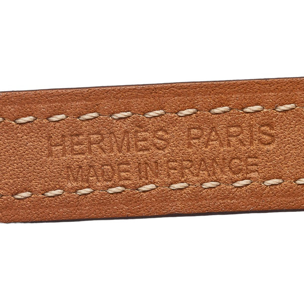 エルメス シェーヌダンクル ドゥブルトゥール ブレスレット レザー メッキ レディース HERMES 【中古】