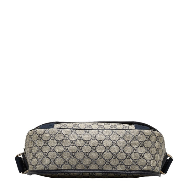 グッチ GGスプリーム 斜め掛けショルダーバッグ メッセンジャーバッグ 201732 ベージュ PVC レザー レディース GUCCI 【中古】