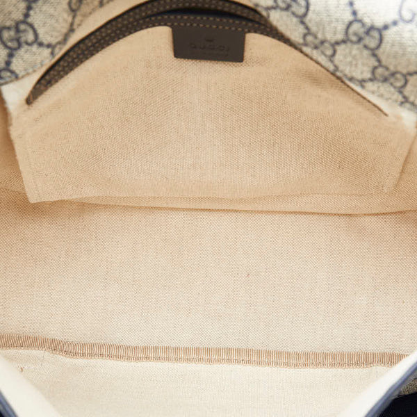 グッチ GGスプリーム 斜め掛けショルダーバッグ メッセンジャーバッグ 201732 ベージュ PVC レザー レディース GUCCI 【中古】