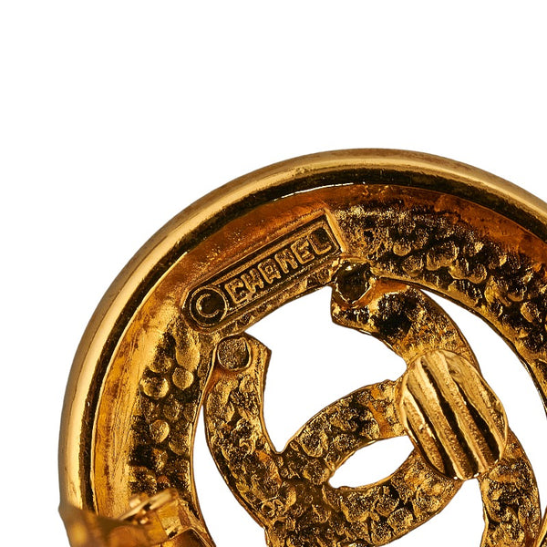 シャネル ココマーク ラウンド イヤリング ゴールド メッキ レディース CHANEL 【中古】