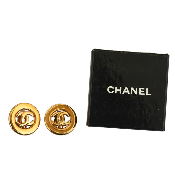 シャネル ココマーク ラウンド イヤリング ゴールド メッキ レディース CHANEL 【中古】